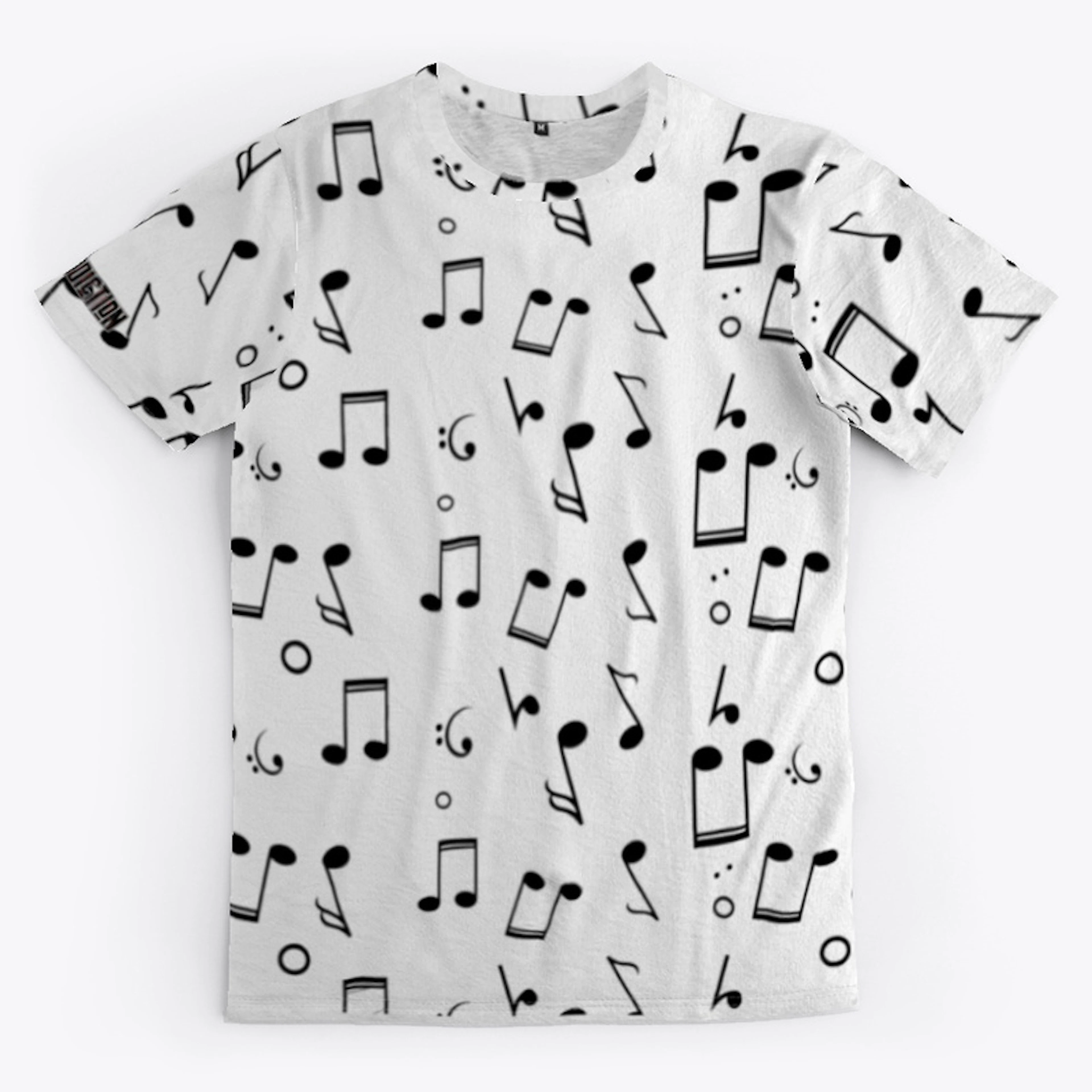 Black Notes All Over Tee