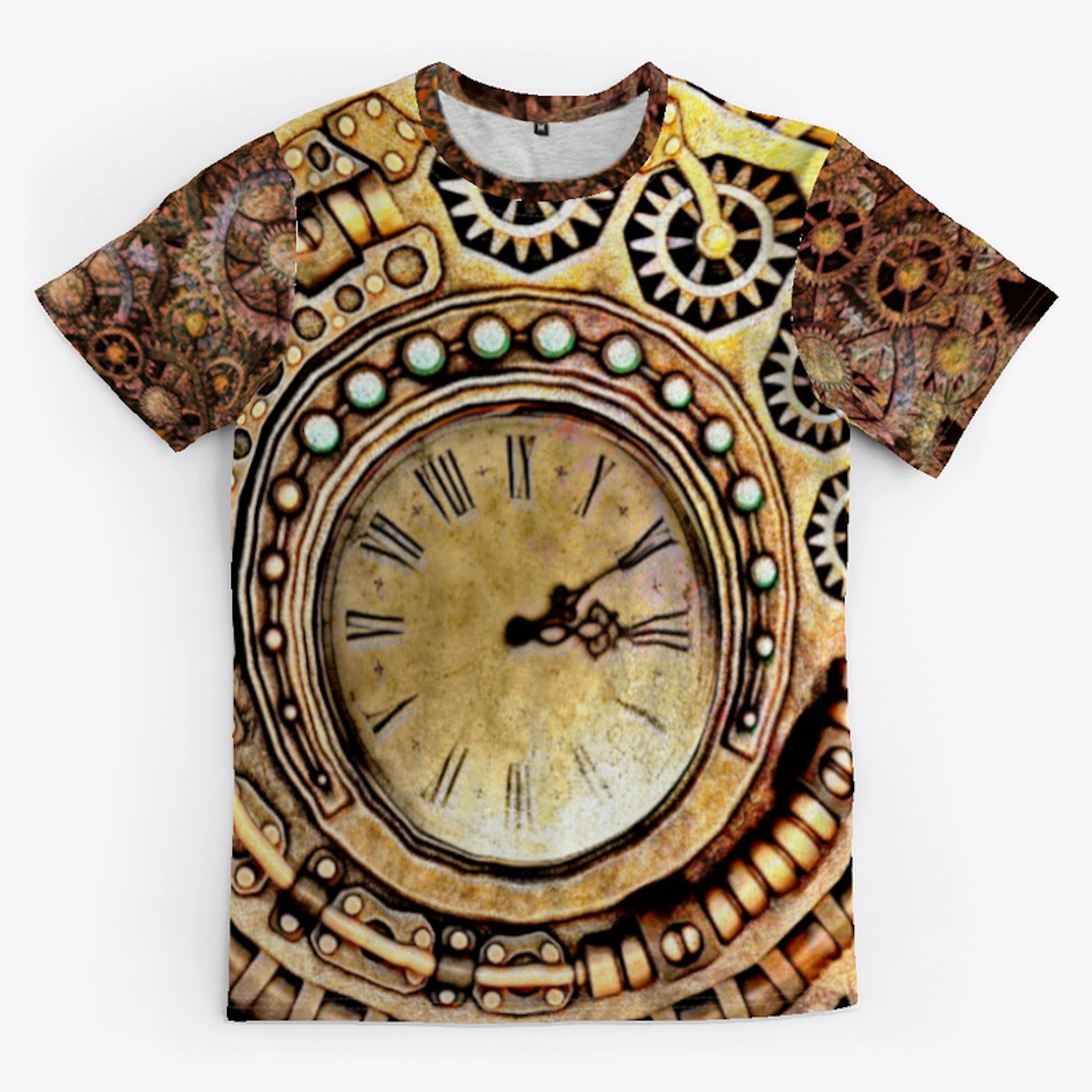Steampunk Clock Gears - All Over Tee